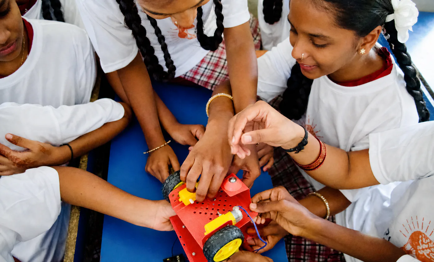 AYTAS students participating in a practical technology workshop