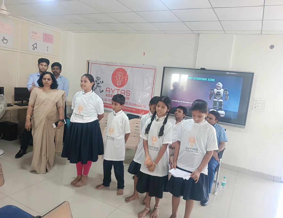 AYTAS students participating in a practical technology workshop